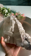 Load and play video in Gallery viewer, Rare - calcite with calcopyrite on quartz

