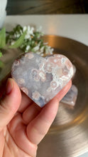 Load and play video in Gallery viewer, High quality - pink amethyst flower agate hearts
