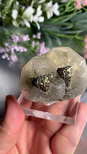 Load and play video in Gallery viewer, Benz calcite / Mercedes calcite with calcopyrite 04
