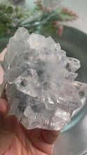 Load and play video in Gallery viewer, Diamond apophyllite on blue calcedony 01
