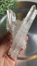 Load and play video in Gallery viewer, Top quality pink lemurian quartz /Columbia quartz, cross shaped 11
