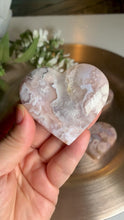 Load and play video in Gallery viewer, Top quality - pink flower agate heart
