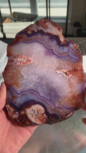 Load and play video in Gallery viewer, High quality - blue flower agate slab/ slice
