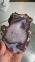 Load and play video in Gallery viewer, Top quality - blue flower agate slice / slab
