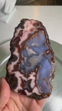 Load and play video in Gallery viewer, Top quality - blue flower agate slab / slice
