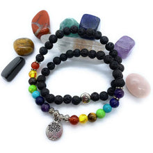 Load image into Gallery viewer, Chakra bracelet with chakra stones set

