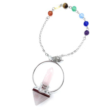 Load image into Gallery viewer, Hexagonal crystal pendulum, healing stones
