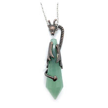 Load image into Gallery viewer, Ancient myth dragon pillar Natural Crystal Pendant Necklace

