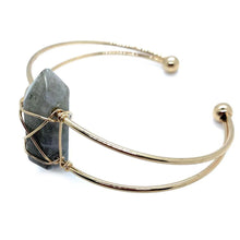 Load image into Gallery viewer, Natural crystal stone hexagonal prism bracelet
