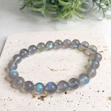 Load image into Gallery viewer, 7A level grey moonstone bracelet
