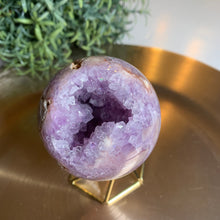 Load image into Gallery viewer, High quality pink amethyst druzy sphere
