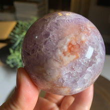 Load image into Gallery viewer, High quality pink amethyst druzy sphere
