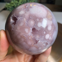 Load image into Gallery viewer, Rare - top quality pink amethyst druzy sphere / sphere with druzy
