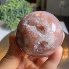 Load image into Gallery viewer, Rare - high quality pink amethyst sphere / druzy pink amethyst sphere

