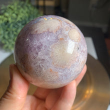 Load image into Gallery viewer, Rare - top quality pink amethyst druzy sphere
