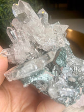Load image into Gallery viewer, New found - green chlorite pink lemurian quartz cluster / Columbia quartz cluster
