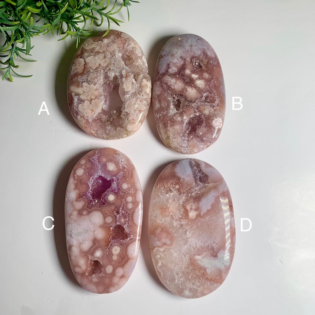 Rare - top quality pink amethyst palm stone