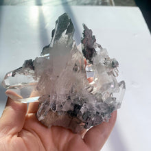 Load image into Gallery viewer, New found - green chlorite lemurian quartz cluster / Columbia quartz cluster
