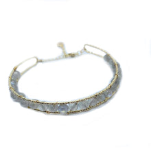 Load image into Gallery viewer, 14K gold woven bracelet with extend chain
