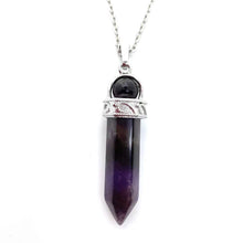Load image into Gallery viewer, Natural crystal  hexagonal Pendant Necklace

