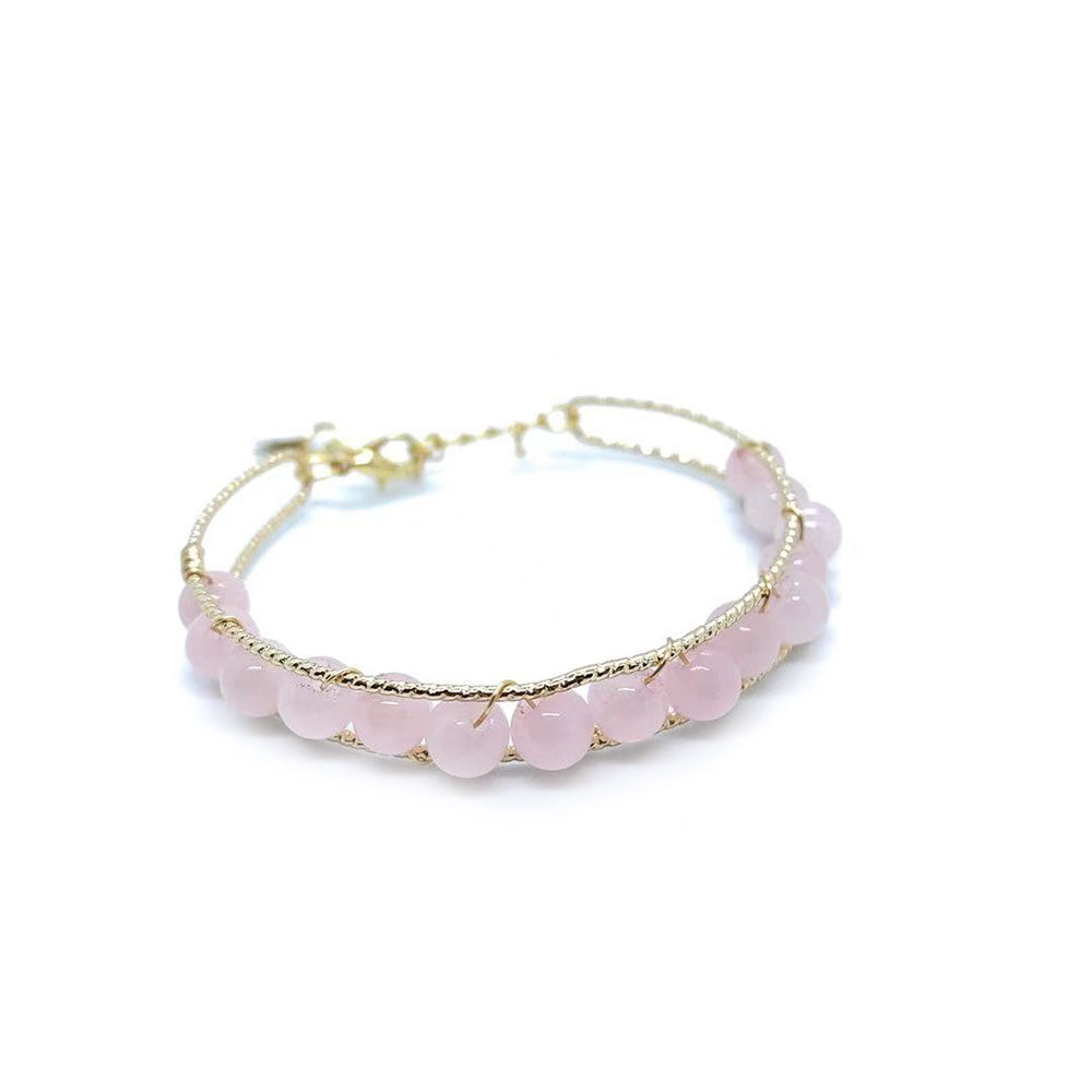 14K gold woven bracelet with extend chain