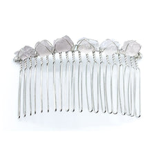 Load image into Gallery viewer, Rose quartz hair comb
