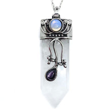 Load image into Gallery viewer, Large sward crystal pendants necklace
