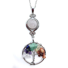Load image into Gallery viewer, Tree of life chakra stone necklace
