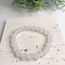 Load image into Gallery viewer, 7A level white agate bracelet
